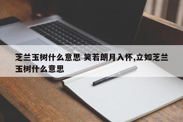 芝兰玉树什么意思 笑若朗月入怀,立如芝兰玉树什么意思